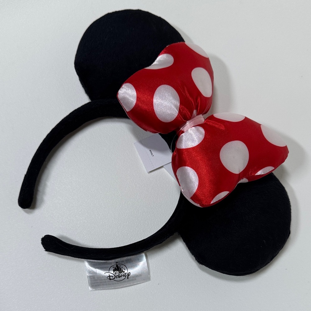 Disney Red and White Polka Dot Minnie Mouse Bow Headband